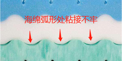 海绵弧形出粘接不牢