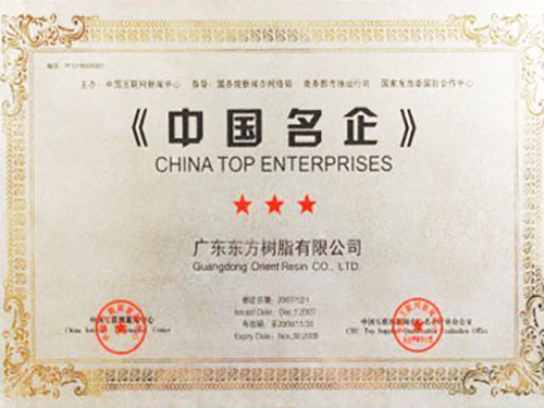 2007年荣获“中国名企”单位，喷胶企业
